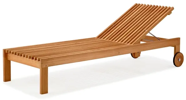 Cane-Line Amaze solsäng - teak - ingen dyna